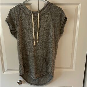 Gray Short Sleeve Hoodie